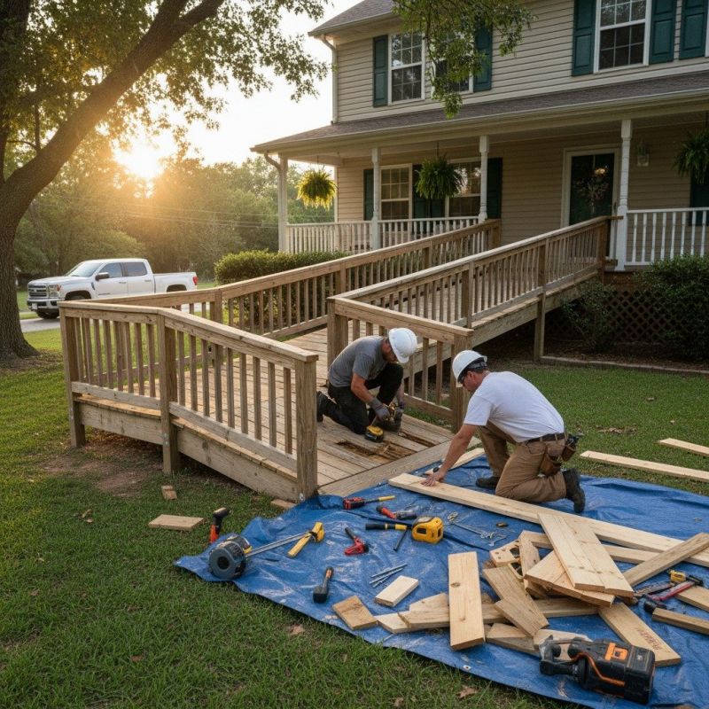 Accessible Ramp Construction in Conroe, TX