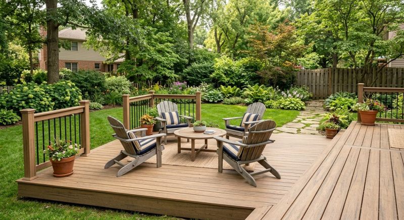 Ground Level Deck Construction in Stamford, CT