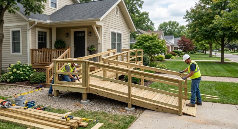 Hardwood Ramp Installation in Conroe, TX