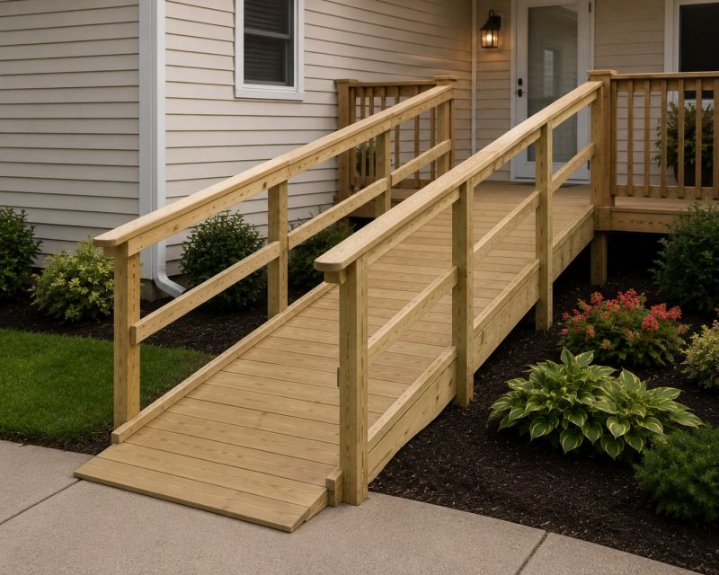 Wood Ramp Installation in Kansas City, KS